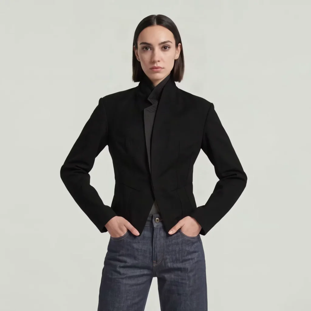 Fitted-blazer-with-a-nipped-waist
