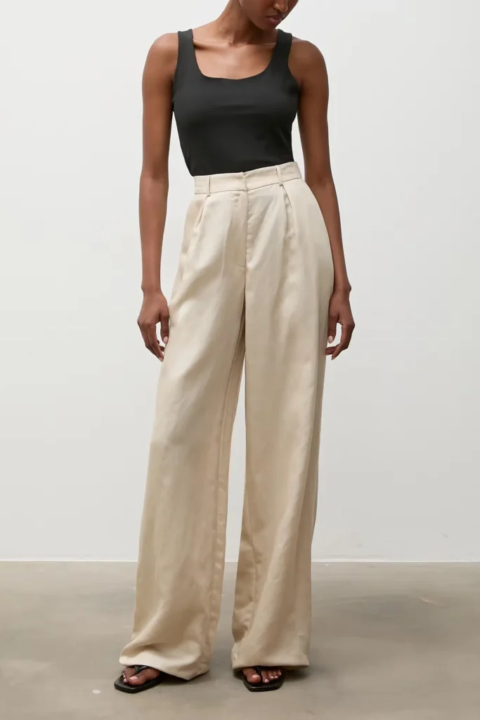 light wide-leg trousers